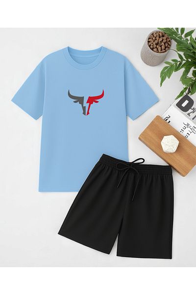 uyguntarz Σετ σορτς Unisex Bull Printed Design