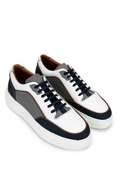 Tamer Tanca Men's Genuine Leather White Sneakers & Sports Shoes
