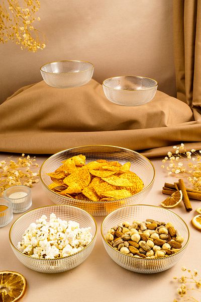 Fecra Loren 5-Piece Snack Presentation Set Gold