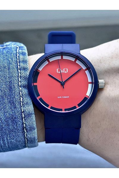 Q&Q Waterproof Plastic Cord Men Wrist Watch