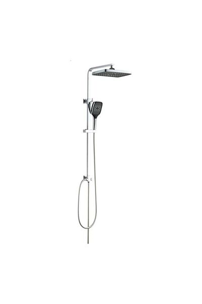 Generic Aqua Drop Wall Mounted Installation Retro Fit Shower System Chrome 92.5cm