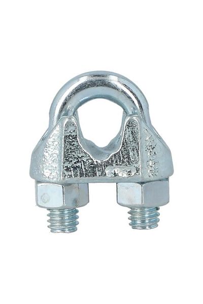 Generic Campbell Chain Malleable Iron Electro Galvanized Wire Rope Clip Silver 3/16inch T7670429