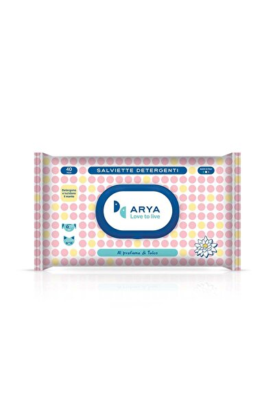 Arya Wet Wipes Talc Scent - 40 Wipes