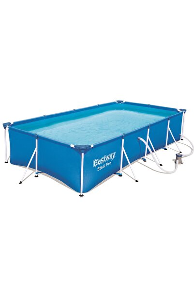 BESTWAY Piscina Cadru Metalic , 400x211x81 Cm, 5.700 Litri, Cu Pompa De Filtrare