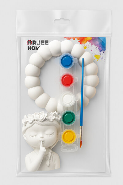 WeSank Boyama Seti – Alçı Saksı Kız Figürü + 6 Renk Boya + Fırça | Eğlenceli ...
