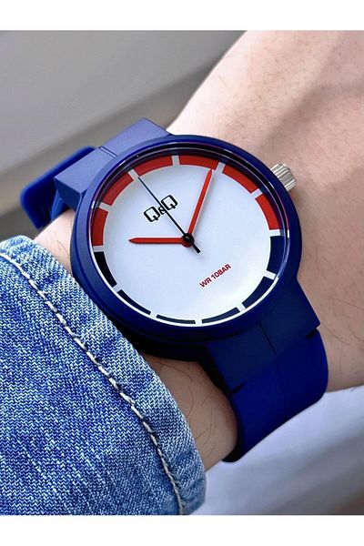 Q&Q Waterproof Plastic Cord Men Wrist Watch