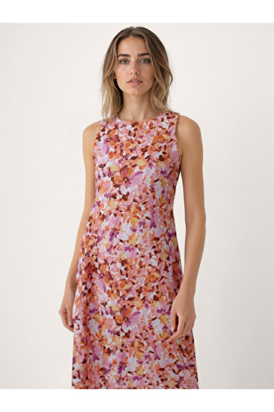 Vitrin Floral Pattern Midi Dress