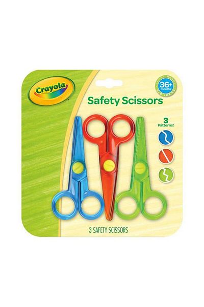 Generic Crayola 3-Piece Plastic Safety Scissor Set Multicolor CRA8114580001