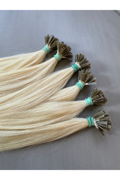 Hairpim Mikro Kaynak Professional %100 İnsan Saçı Platin (0.6 gr) 80 cm Keratinleri 8 Ton MK707