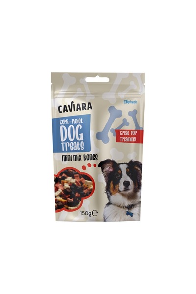 Caviara مكافآت الكلاب شبه الرطبة بمزيج صغير من العظام - 150 جم