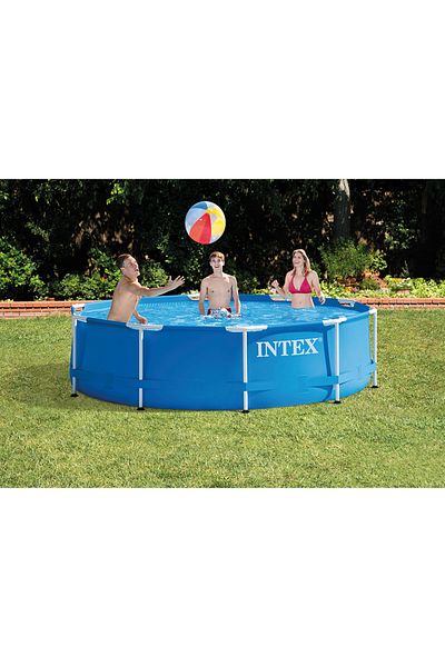 Intex Metal Frame Pool, 305x76 Cm, 4500 Liters, Round