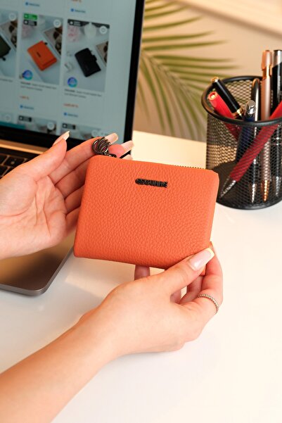 ESGUARE محفظة نسائية أنيقة مصنوعة من الجلد الطبيعي بنسبة 100%