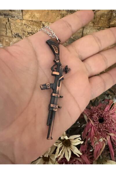 Yuchicly قلادة على شكل بندقية مشاة باريت REC7 باللون الأسود غير اللامع - للنس...