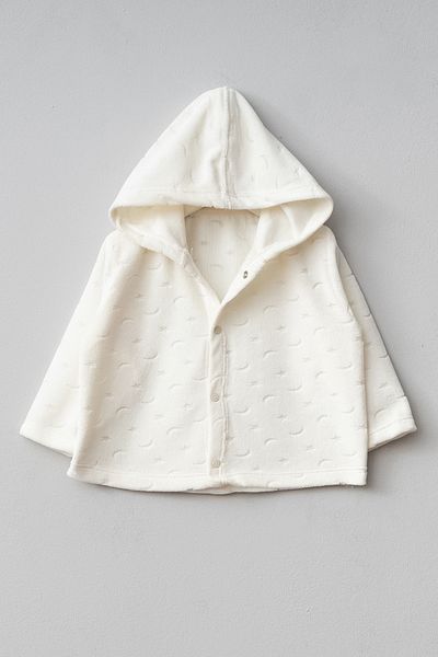 Bebitof Cute Moon and Star Pattern Hooded Baby Cardigan