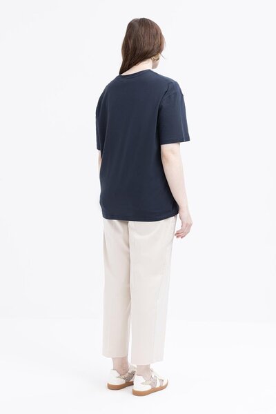 ALLDAY Μπλουζάκι με κοντό μανίκι Indigo με λεπτομέρεια κεντήματος