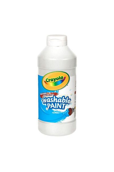 Generic Crayola Easy Squeeze Non-Toxic Highly Pigmented Washable Paint Bottle White 16oz CRA5420167053