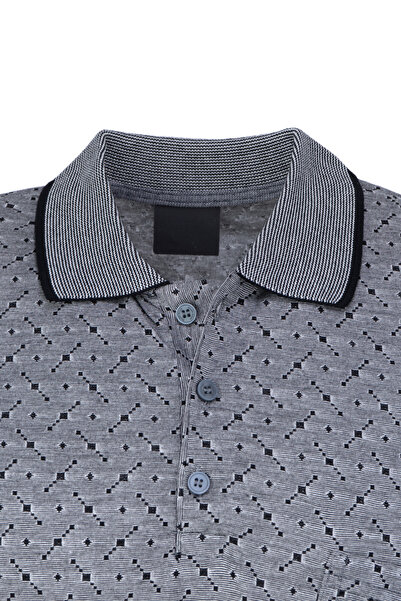 Oppland Ανδρικό μπλουζάκι καλοκαιρινό με τσέπες κοντομάνικο μοντέρνο ζακάρ καρό μοντέλο casual cut βαμβακερό ύφασμα