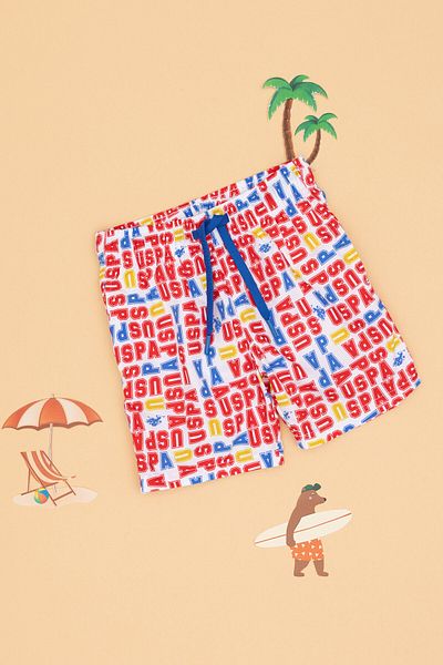 U.S. Polo Assn. Boy's Cream Sea Shorts 50299796-Vr071