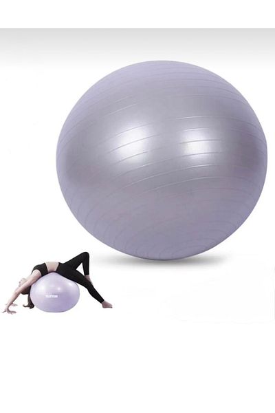 HEPİTOP 65cm Pilates Ball with Inflator Pump Plates Balance Yoga Fitness Exercise Ball Gymnastics Ball