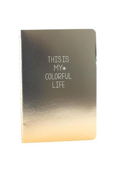 Roco “This is My Colorful Life” Lined Notebook A5 - 60 Sheets Gold