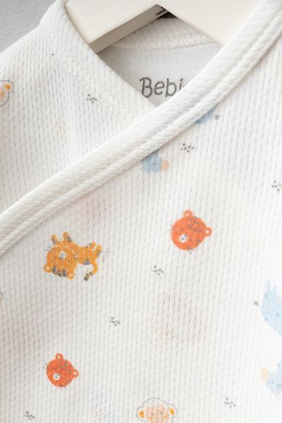Bebitof Cute Panther Patterned 5 Piece Newborn Hospital Release Bodysuit Set