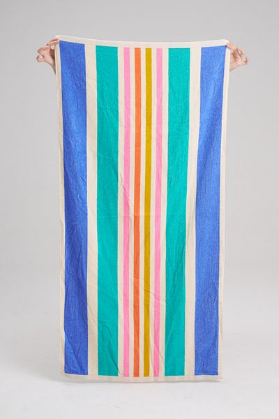 Homelover 100% Cotton Colorful Striped Patterned Beach Towel - Sea Towel - Beach Towel - 75X150Cm