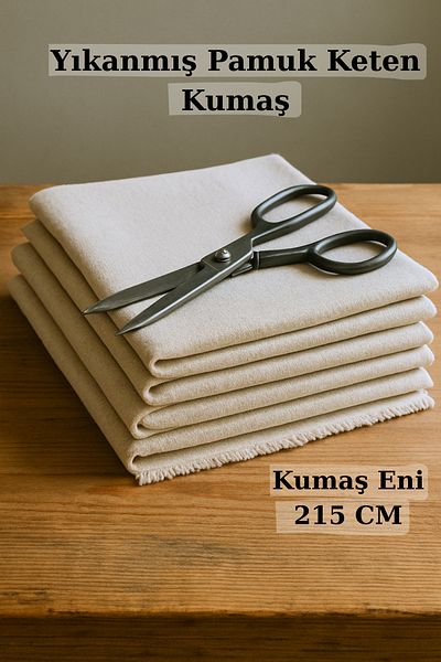 KAMİZ Φυσικό πλυμένο βαμβακερό λινό ύφασμα με πλάτος 215 cm Ύφασμα για οικιακά ρούχα & ρούχα