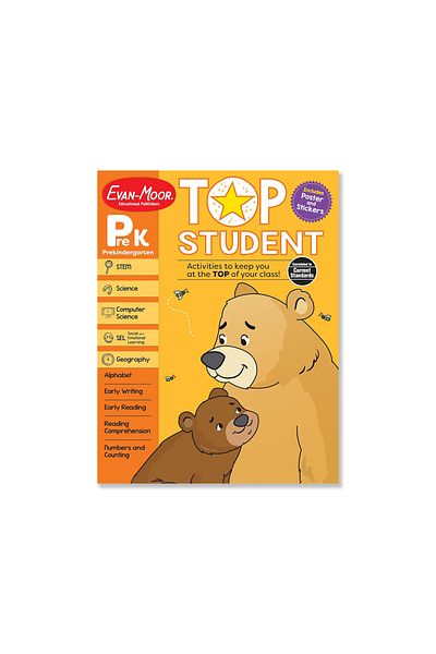 BOOKS Evan-Moor Top Student, PreK Workbook,