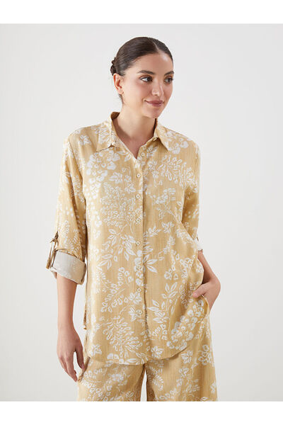 LC Waikiki Floral Linen Blend Shirt Tunic for Women