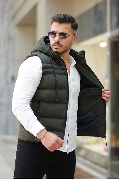 BYzıt New Season Hooded Waterproof Inflatable Vest