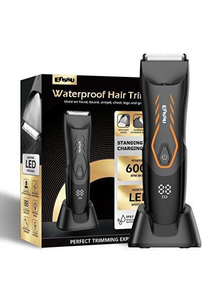 ENSSU ماكينة تشذيب شعر الجسم للرجال، ماكينة تشذيب شعر الفخذ الكهربائية، ماكين...