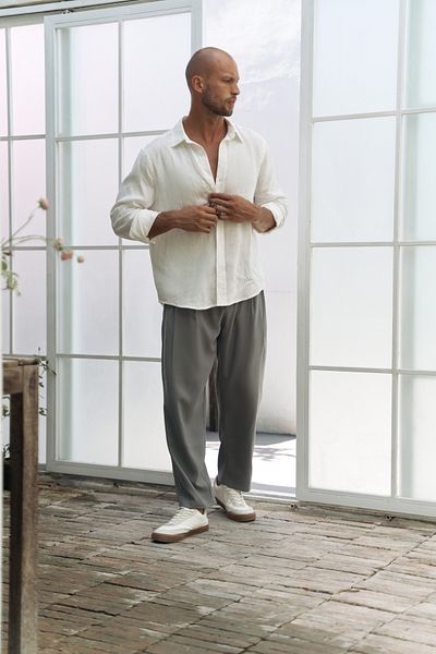 MAİ COLLECTİON Ανδρικό παντελόνι Ales Anthracite