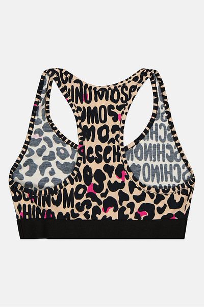 Moschino ملابس داخلية نسائية بدون بطانة بطبعة حيوانية، متعددة الألوان