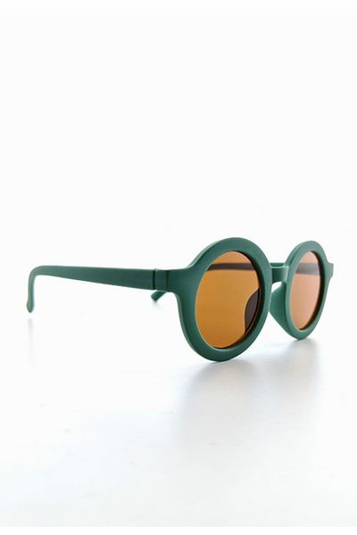 Lexi Bella Kids Sunglasses Dark Green Round Frame Uv 400 Protection Ce Certificated Children Sunglasses