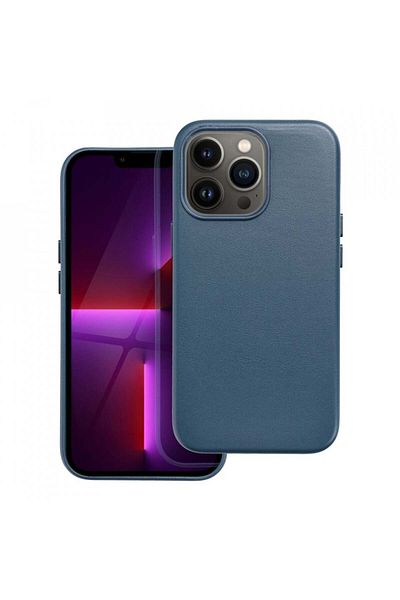 SKYDDAR INNOVATION Husă din piele ecologică Mag Safe pentru iPhone 13 Pro, piele Skyddar - Albastru Indigo