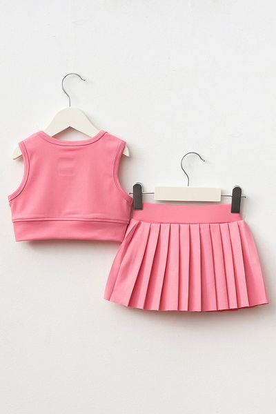 Minipodyum Girl's Shorts Skirt Sports Double Set