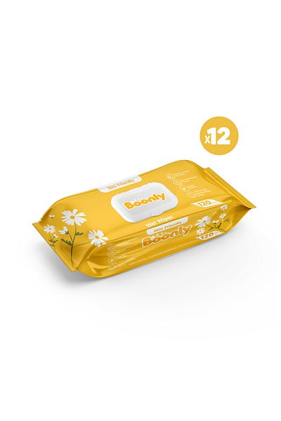 Boonly 120 Wet Wipes*12