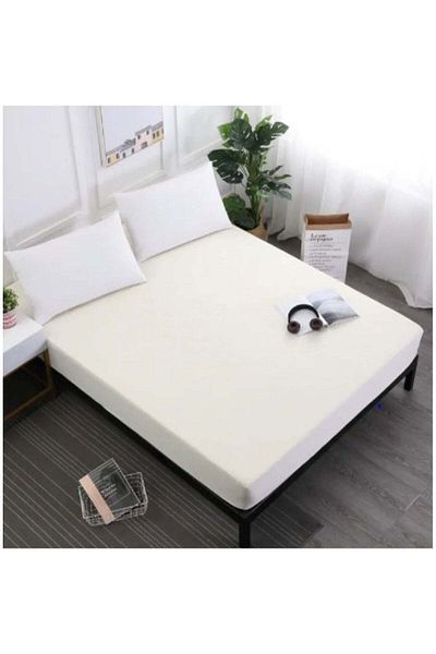 huitich Plush Polyester Double Fitted Bed Sheet - 200x200 cm for Comfort and Style