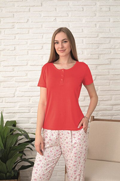 Marilyns Secret طقم بيجامة نسائي بأكمام قصيرة من مارلين سيكرت 5006