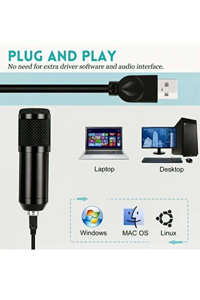 COOYA USB Condenser Microphone Kit for Streaming & Podcasting