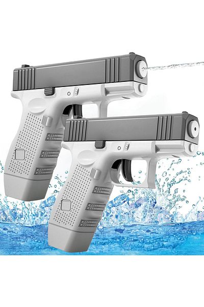 SprintMag Set of 2 Water Guns Shooting Distance 10m White/Grey