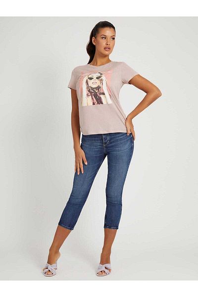 Guess Pantaloni de jeans pentru femei model Capri 1981 - W2ga78d4kh8