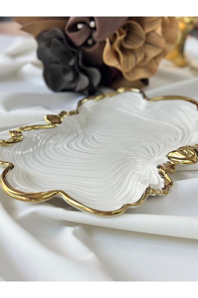 MD MİMOZA DEKOR Albero Rectangular Presentation Plate 39 cm