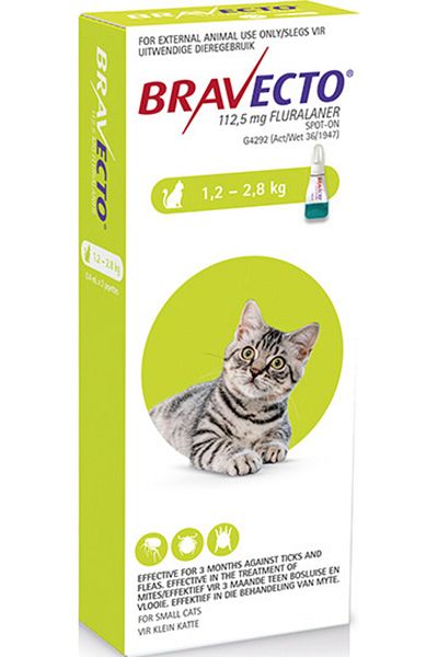 bravecto for Cats 1.2 - 2.8 kg Spot-On 0.4ml