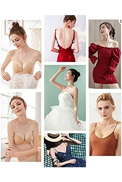 Glamroot Strapless Adhesive Bra Push Up Sticky Bra Invisible Backless Stick On Bras for Women, A Cup