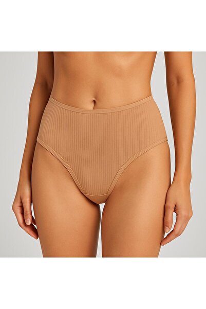 Pierre Cardin 5'li Ekonomik Paket 2905 Fitilli Yüksek Bel Pamuklu Basic Slip Külot