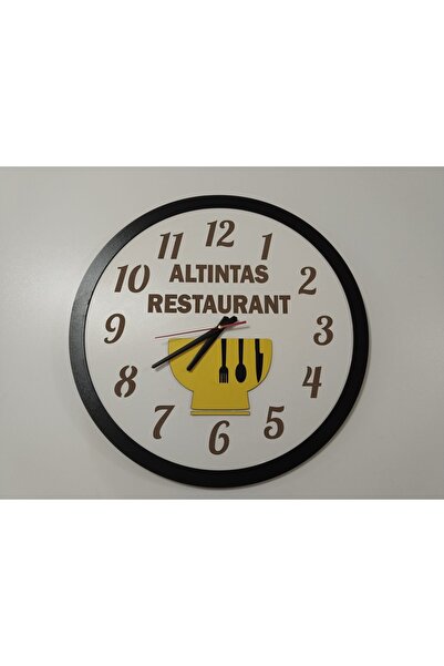 jalehediyelik Wall Clock with Custom Name Written on It for Restaurant Food Sector ***Work Place