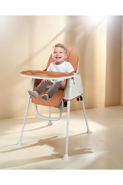 Lumely Baby High Chair 4 in 1 Portable Dining Table Chair,Height-Adjustable Foldable with Tray Wheels