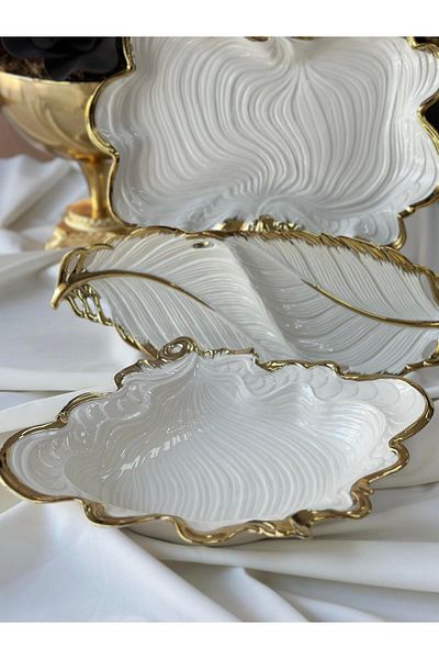 MD MİMOZA DEKOR Albero Service Presentation Set 3 Pieces