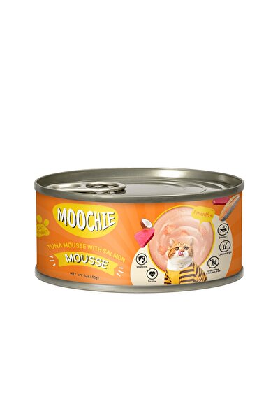 MOOCHIE موس القطط مع التونة والسلمون 85 جرام - عبوة من 6 قطع